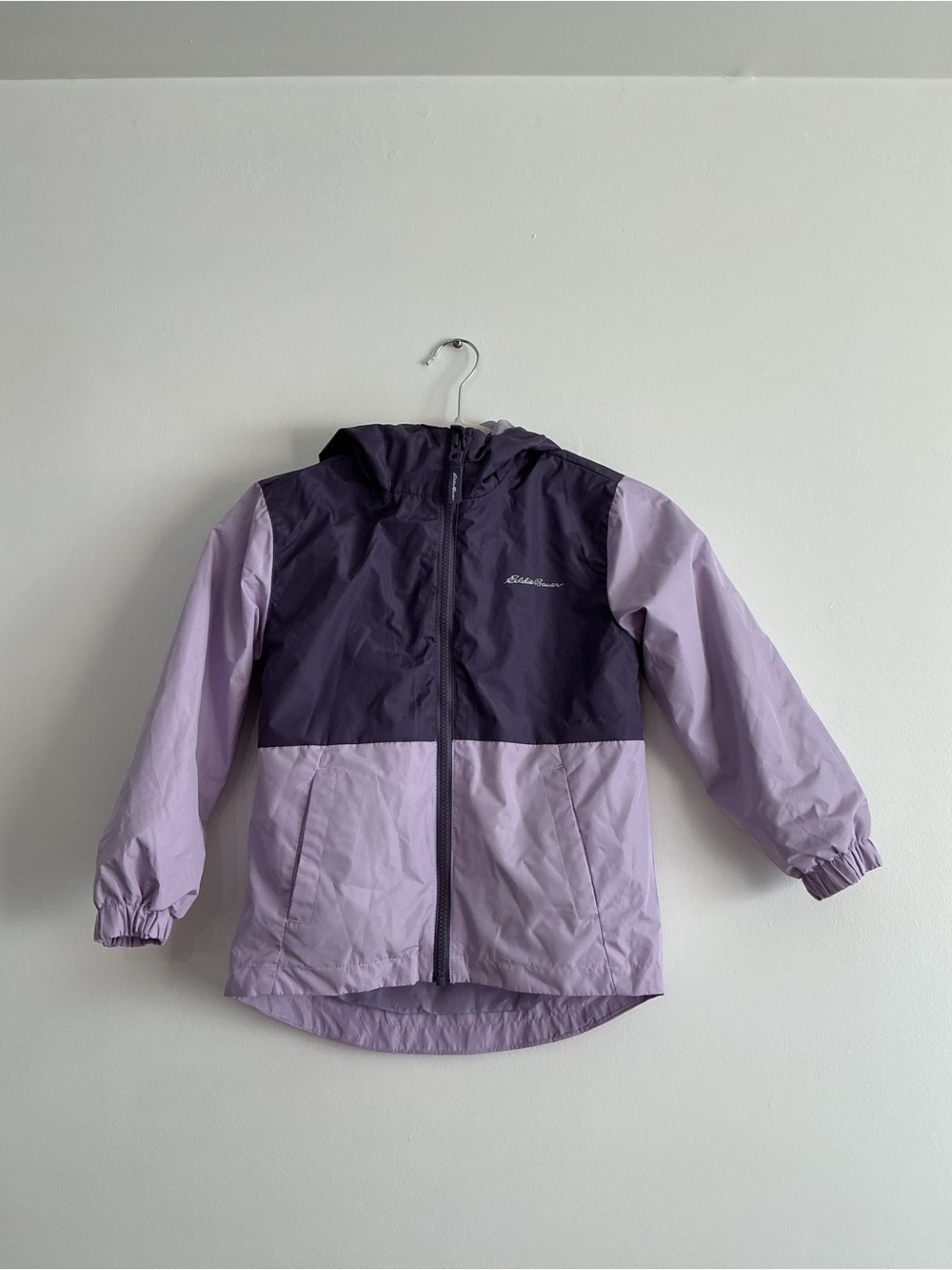 Eddie Bauer Girls' Two-Tone Lavender Hooded Jacket
